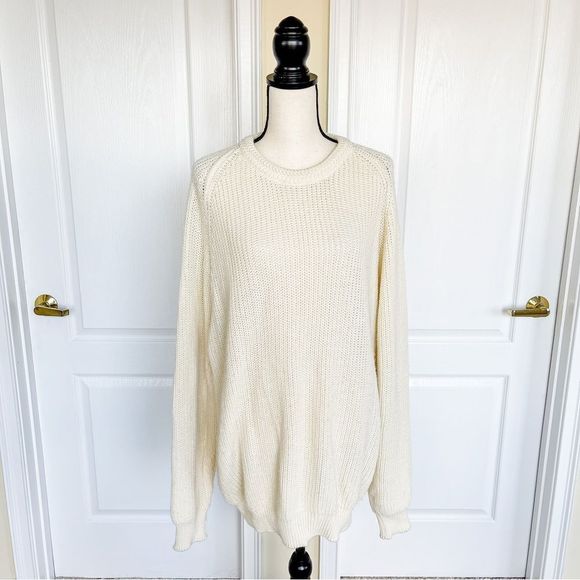 Wentworth Size XXL 100% Acrylic Cozy Comfy Cream Woven Sweater‎ Drop Shoulder - Picture 1 of 10